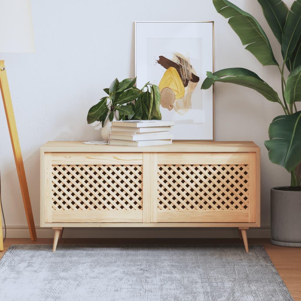 Skabslåger 2 stk. 59,5 × 39,5 cm - gitterdesign i massivt fyrretræ billede