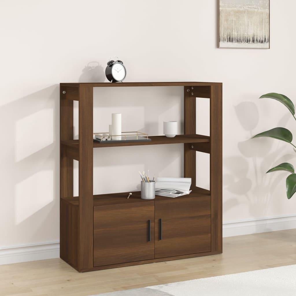 Skænk 80x30x90 cm konstrueret træ brun egetræsfarve