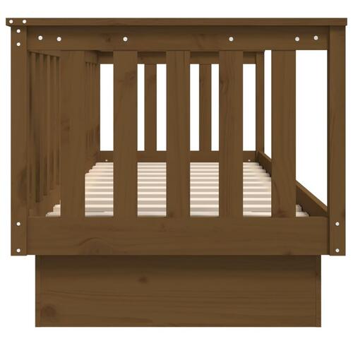 Daybed 90x190 cm massivt fyrretræ gyldenbrun