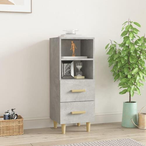 Skænk 34,5x34x90 cm konstrueret træ betongrå