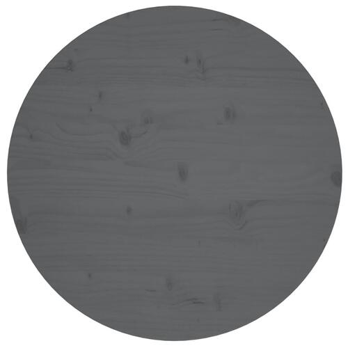 Bordplade grå Ø60x2,5 cm massivt fyrretræ