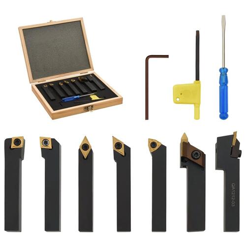 Drejeværktøjssæt 12 dele 12x12 mm 80 mm