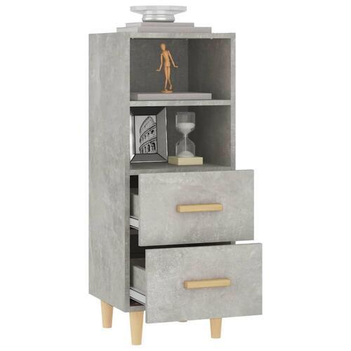 Skænk 34,5x34x90 cm konstrueret træ betongrå
