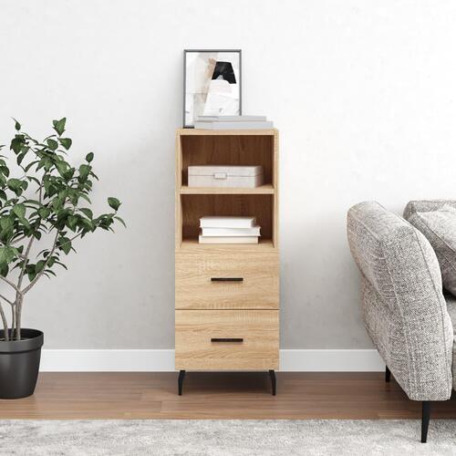 Skænk 34,5x34x90 cm konstrueret træ sonoma-eg
