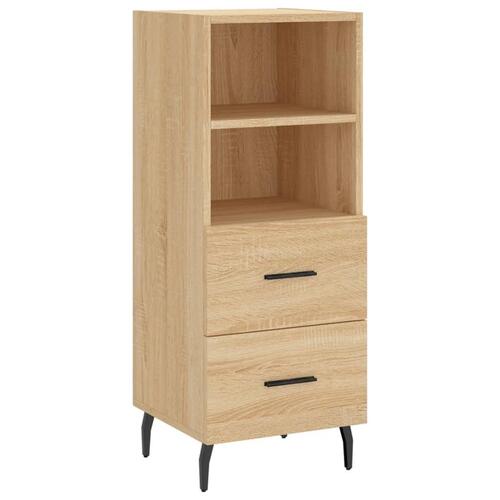 Skænk 34,5x34x90 cm konstrueret træ sonoma-eg