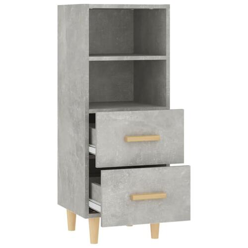 Skænk 34,5x34x90 cm konstrueret træ betongrå