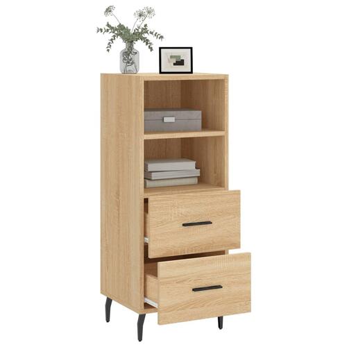 Skænk 34,5x34x90 cm konstrueret træ sonoma-eg