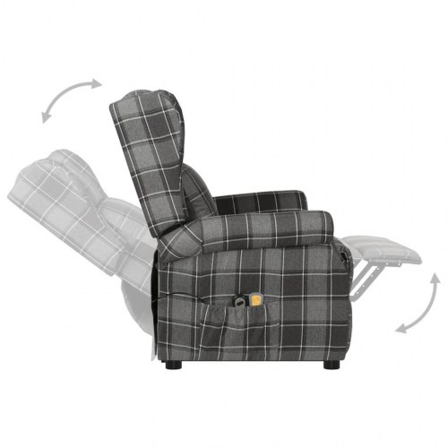 Løftestol med massagefunktion stof grå