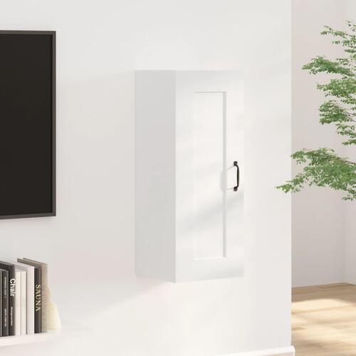 Vægskab 35x34x90 cm konstrueret træ hvid højglans
