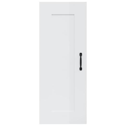 Vægskab 35x34x90 cm konstrueret træ hvid højglans