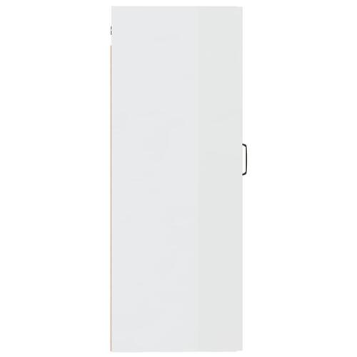 Vægskab 35x34x90 cm konstrueret træ hvid højglans