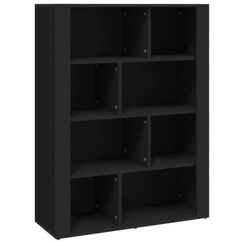 Skænk 80x30x106 cm konstrueret træ sort