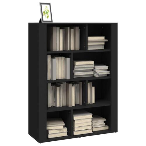 Skænk 80x30x106 cm konstrueret træ sort