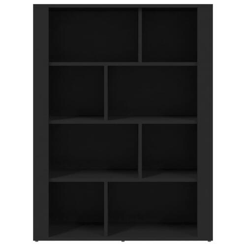 Skænk 80x30x106 cm konstrueret træ sort