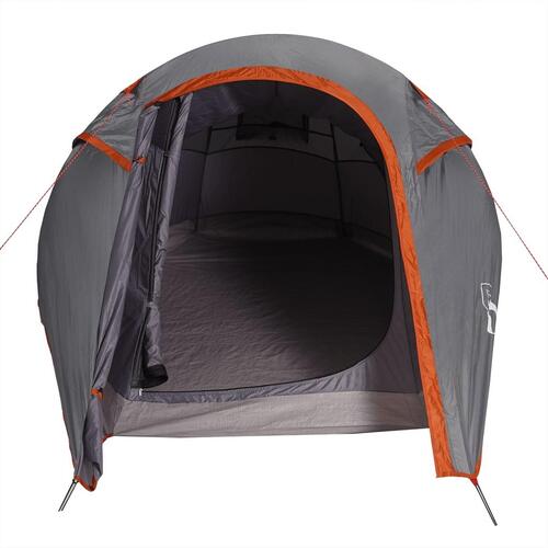 2-personers campingtelt vandafvisende grå og orange