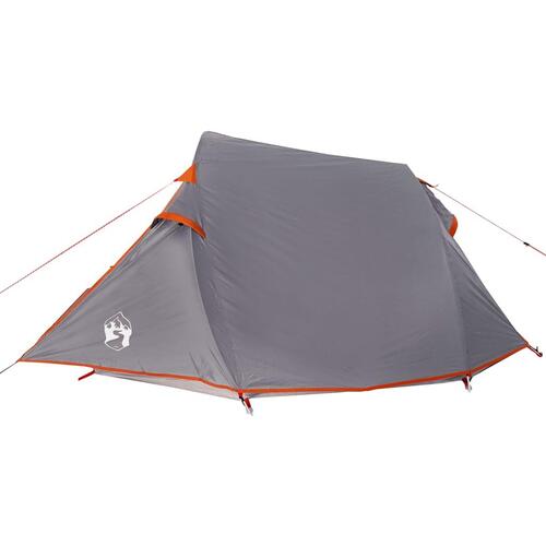 2-personers campingtelt vandafvisende grå og orange