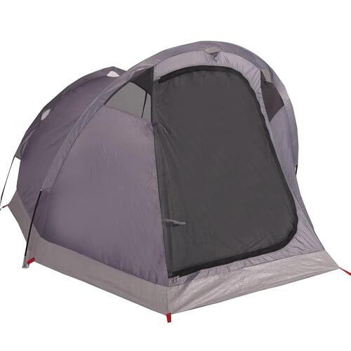 2-personers campingtelt vandafvisende grå og orange