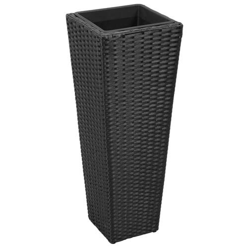 Plantekrukker 3 stk. polyrattan sort