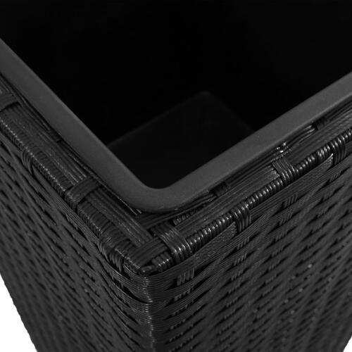 Plantekrukker 3 stk. polyrattan sort