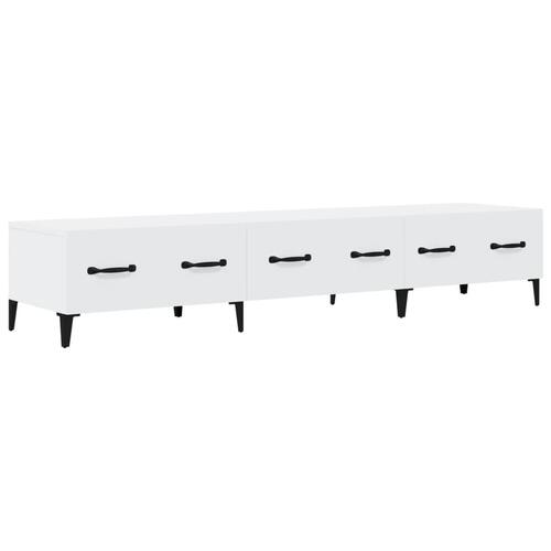 Tv-bord 150x34,5x30 cm konstrueret træ hvid