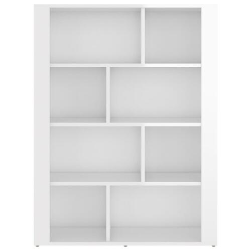 Skænk 80x30x106 cm konstrueret træ hvid højglans