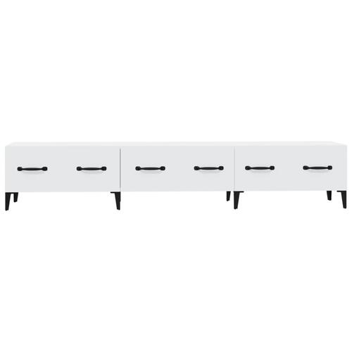 Tv-bord 150x34,5x30 cm konstrueret træ hvid