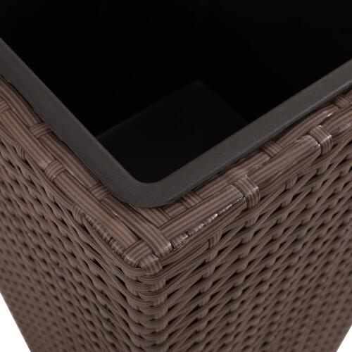 Plantekrukker 3 stk. polyrattan brun
