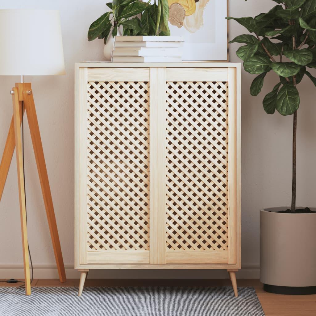 Skabslåger 2 stk. 39,5×99 cm - gitterdesign i massivt fyrretræ billede
