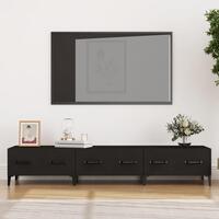 Tv-bord 150x34,5x30 cm konstrueret træ sort