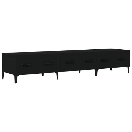 Tv-bord 150x34,5x30 cm konstrueret træ sort