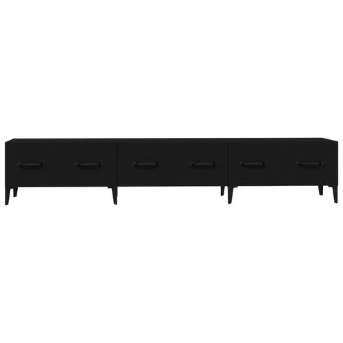 Tv-bord 150x34,5x30 cm konstrueret træ sort