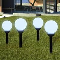Udendørslamper 4 stk. LED 15 cm med jordspyd