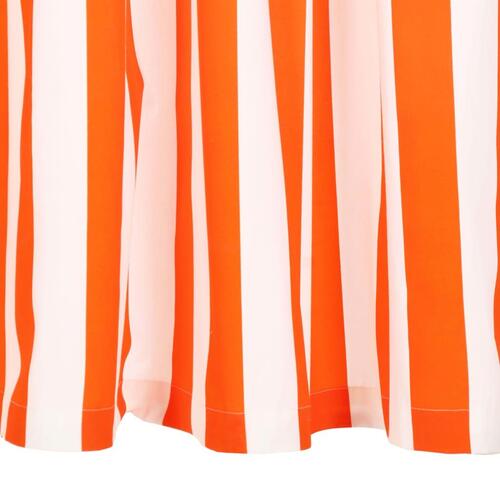 Gardiner med metalringe 2 stk. 140 x 245 cm stof striber orange