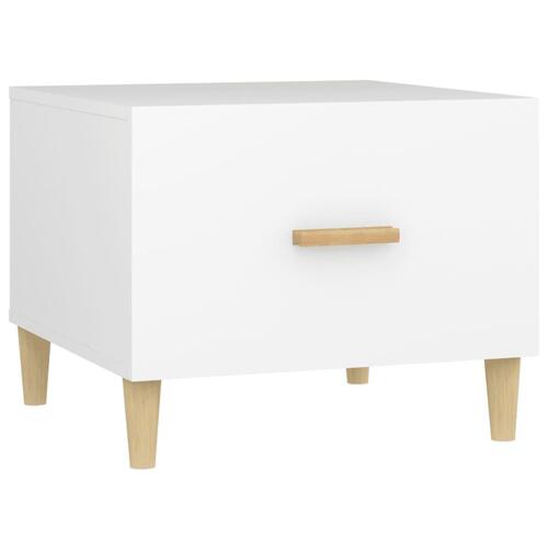 Sofabord 50x50x40 cm konstrueret træ hvid