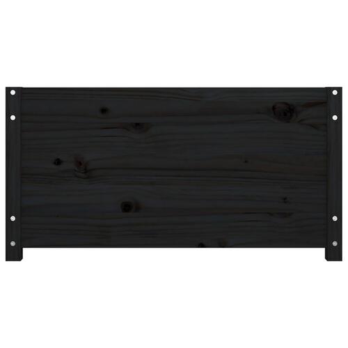 Daybed 90x200 cm massivt fyrretræ sort