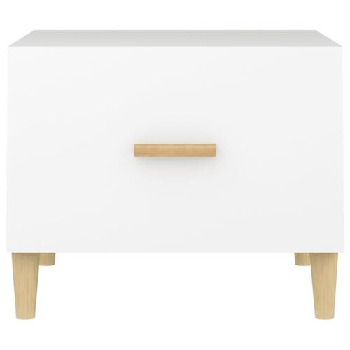 Sofabord 50x50x40 cm konstrueret træ hvid