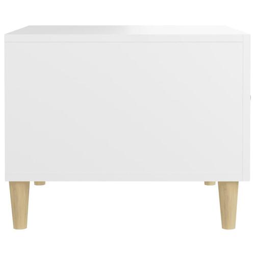 Sofabord 50x50x40 cm konstrueret træ hvid