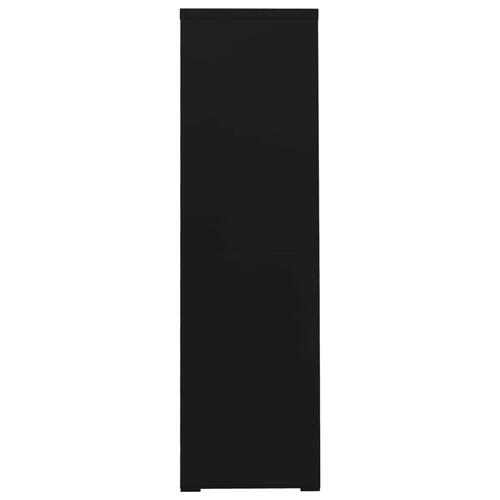 Arkivskab 90x46x164 cm stål sort