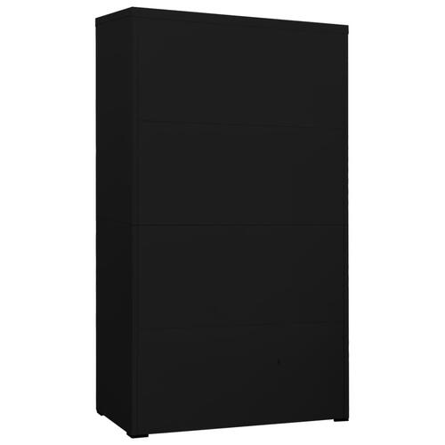Arkivskab 90x46x164 cm stål sort