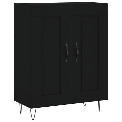 Skænk 69,5x34x90 cm konstrueret træ sort