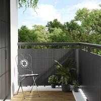 Altanafskærmning 400x80 cm polyrattan antracitgrå