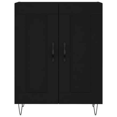 Skænk 69,5x34x90 cm konstrueret træ sort