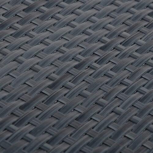 Altanafskærmning 400x80 cm polyrattan antracitgrå
