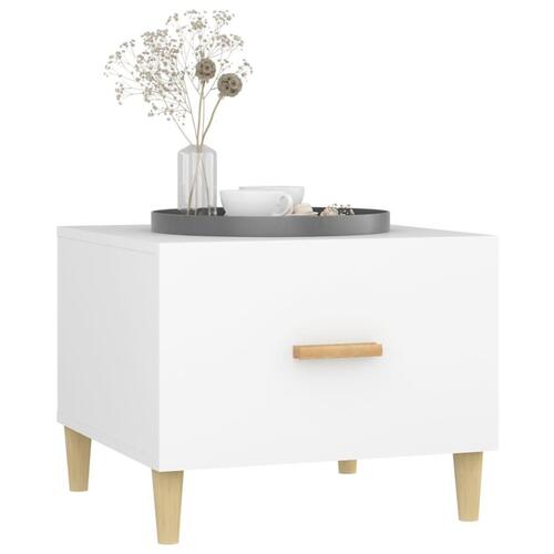 Sofaborde 2 stk. 50x50x40 cm konstrueret træ hvid