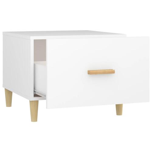 Sofaborde 2 stk. 50x50x40 cm konstrueret træ hvid