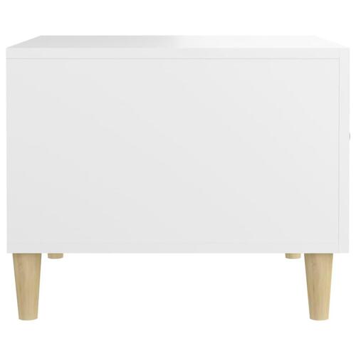 Sofaborde 2 stk. 50x50x40 cm konstrueret træ hvid