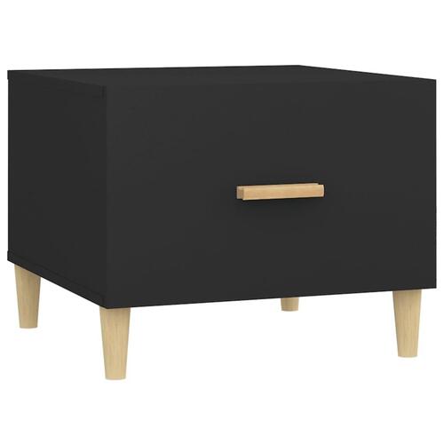 Sofabord 50x50x40 cm konstrueret træ sort
