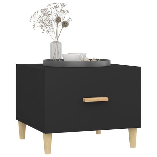Sofabord 50x50x40 cm konstrueret træ sort