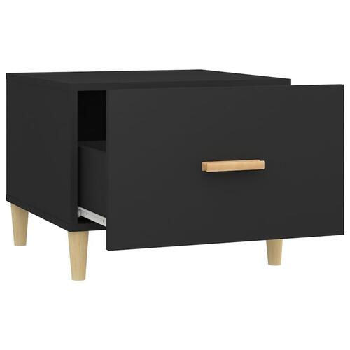 Sofabord 50x50x40 cm konstrueret træ sort