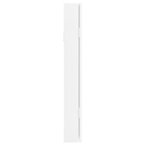 Væghængt smykkeskab med spejl 30x8,5x67 cm hvid